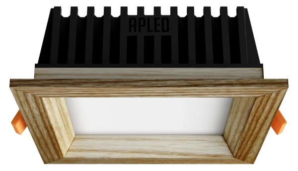 APLED - LED Podhľadové SQUARE WOODLINE LED/6W/230V 3000K 12x12 cm jaseň masív