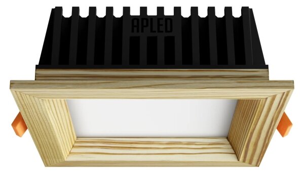 APLED -LED Podhľadové SQUARE WOODLINE LED/6W/230V 4000K 12x12 cm borovica masív