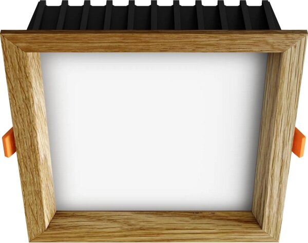 APLED - LED Podhľadové SQUARE WOODLINE LED/12W/230V 4000K 17x17 cm dub masív