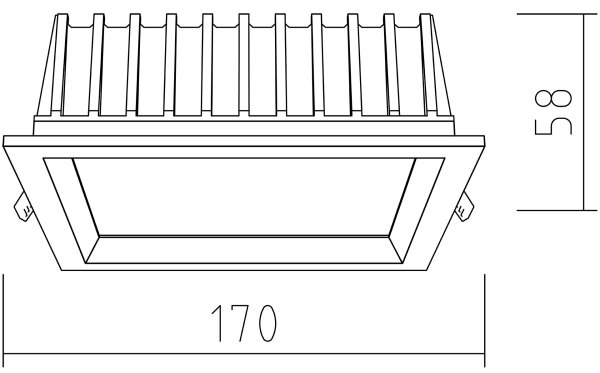 APLED - LED Podhľadové SQUARE WOODLINE LED/12W/230V 4000K 17x17 cm dub masív