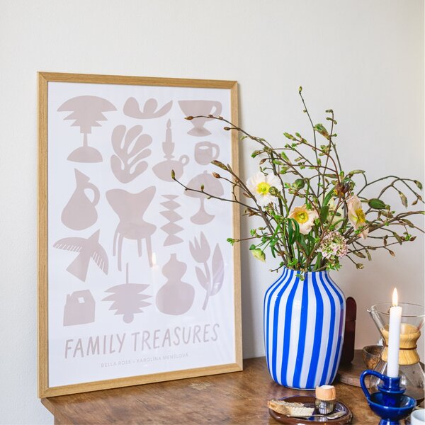 Plagát Family Treasures Beige / Cream 30 x 40 cm