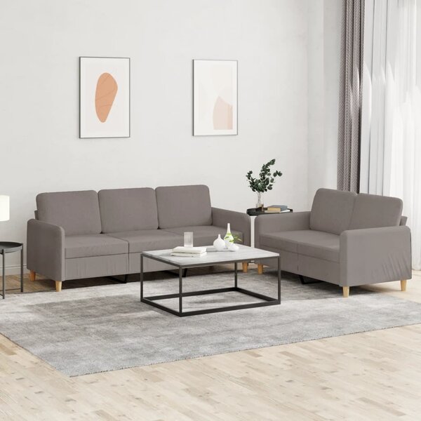 Maison Exclusive – 2-dielna sedacia súprava s vankúšmi, látka v odtieni taupe