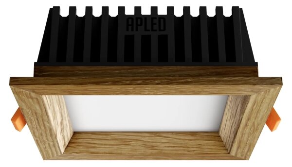 APLED - LED Podhľadové SQUARE WOODLINE LED/6W/230V 3000K 12x12 cm dub masív