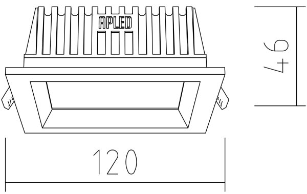 APLED - LED Podhľadové SQUARE WOODLINE LED/6W/230V 3000K 12x12 cm dub masív