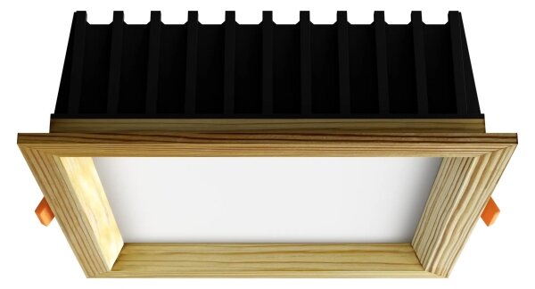 APLED-LED Podhľadové SQUARE WOODLINE LED/12W/230V 4000K 17x17 cm borovica masív