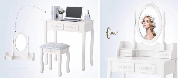 Toaletný stolík Barocco s LED osvetlením