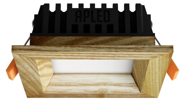 APLED - LED Podhľadové SQUARE WOODLINE LED/3W/230V 3000K 9x9 cm jaseň masív