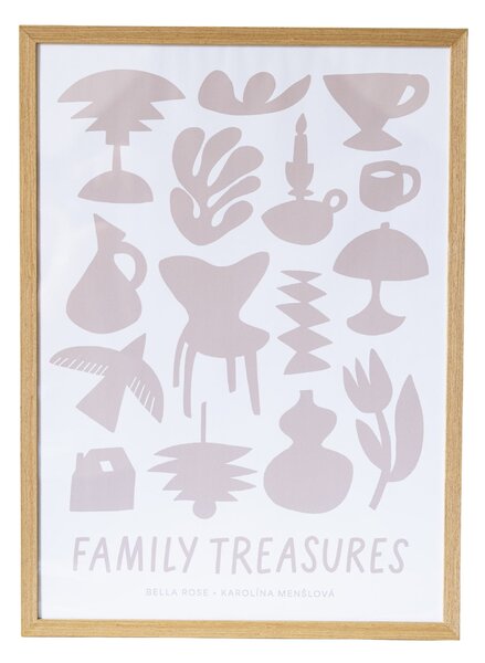 Plagát Family Treasures Beige / Cream 50 x 70 cm