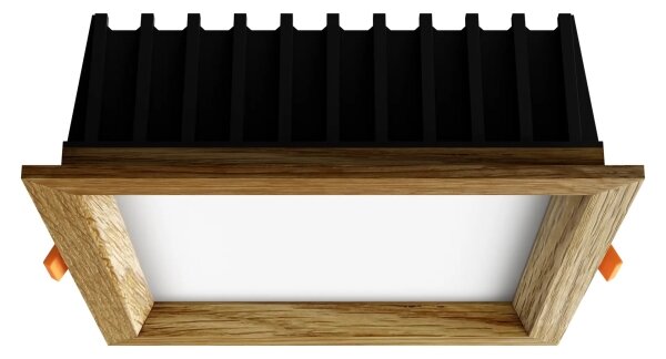 APLED - LED Podhľadové SQUARE WOODLINE LED/12W/230V 4000K 17x17 cm dub masív
