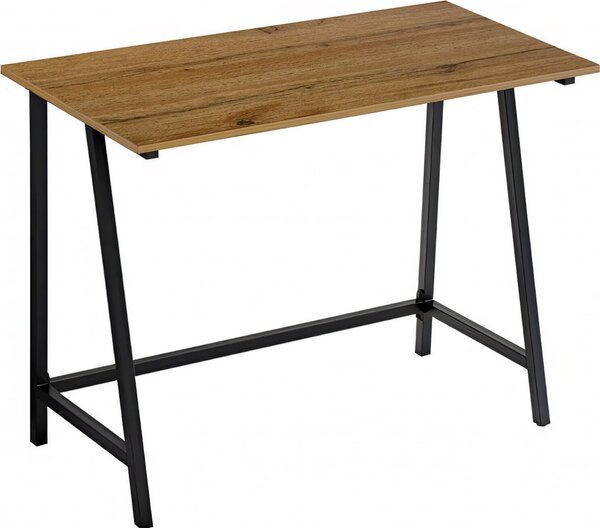 BEGRYF písací stôl 100x50x75 cm drevený vzhľad počítačový stôl Home Office kovová konštrukcia moderný