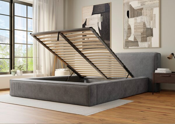ČALÚNENÁ POSTEĽ, 180/200 cm, antracitová Boxxx - Online Only spálne, Online Only