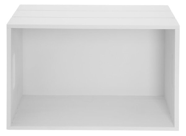 Biely drevený úložný box 36x26x15 cm – Orion