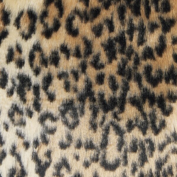 Sada 2 dekoratívnych vankúšov hnedá béžová umelá kožušina polyester 45 x 45 cm štvorcový tvar zvierací vzor leoparda glamour štýl doplnky