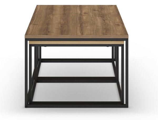 Konferenčné stolíky v súprave 3 ks v prírodnej farbe 60x110 cm Camelia – Marckeric