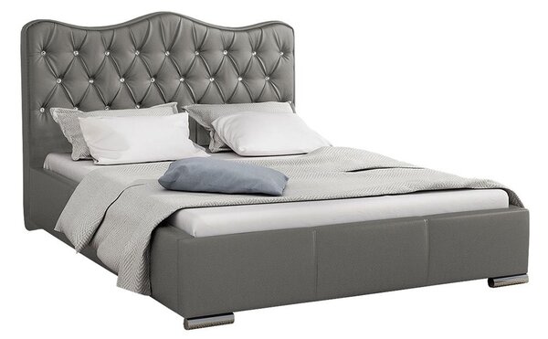 Mirjan24 Posteľ Ratoni, Rozmer postele: 140x200, Dostupné poťahy: ekokoža Soft 011 (čierna) 5902928393774