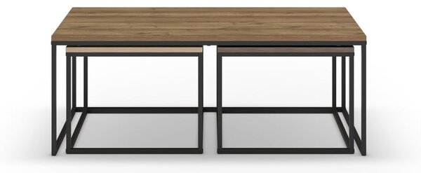 Konferenčné stolíky v súprave 3 ks v prírodnej farbe 60x110 cm Camelia – Marckeric