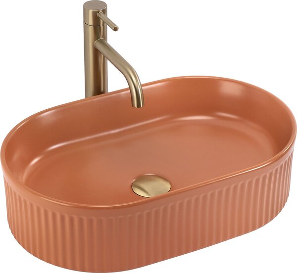 Umyvadlo Na Dosku REA Vanda Cinnamon Matt Orange 49X31X13Cm