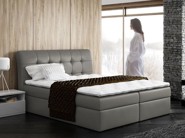 Mirjan24 Kontinentálna posteľ Limbo, Rozmer postele: 120x200, Dostupné poťahy: ekokoža Soft 017 (biela) 5902928362831
