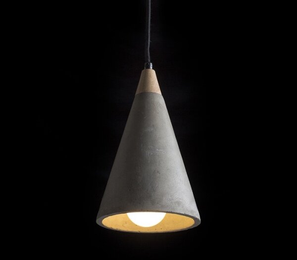 RED - Design Rendl - R12380 - Luster na lanku HEIDI 1xE27/28W/230V betón/drevo
