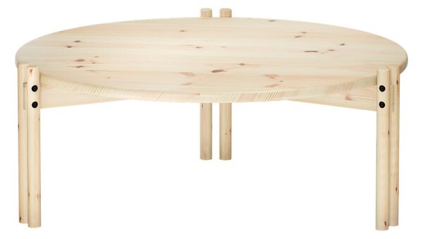 Okrúhly konferenčný stolík z borovicového dreva v prírodnej farbe ø 80 cm Sticks – Karup Design