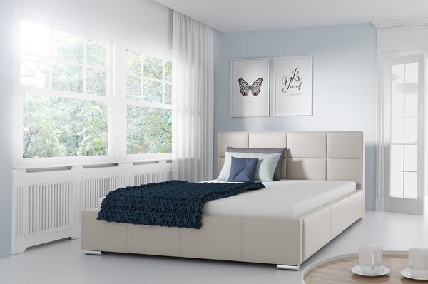 Mirjan24 Čalúnená posteľ Alita, Rozmer postele: 140x200, Dostupné poťahy: ekokoža Soft 017 (biela) 5902928046304