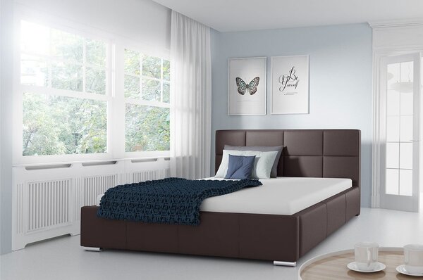 Mirjan24 Čalúnená posteľ Alita, Rozmer postele: 140x200, Dostupné poťahy: ekokoža Soft 017 (biela) 5902928046304