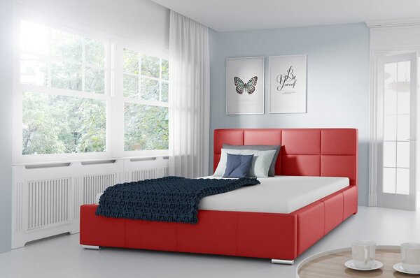 Mirjan24 Čalúnená posteľ Alita, Rozmer postele: 140x200, Dostupné poťahy: ekokoža Soft 017 (biela) 5902928046304