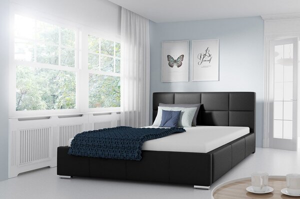 Mirjan24 Čalúnená posteľ Alita, Rozmer postele: 140x200, Dostupné poťahy: ekokoža Soft 017 (biela) 5902928046304