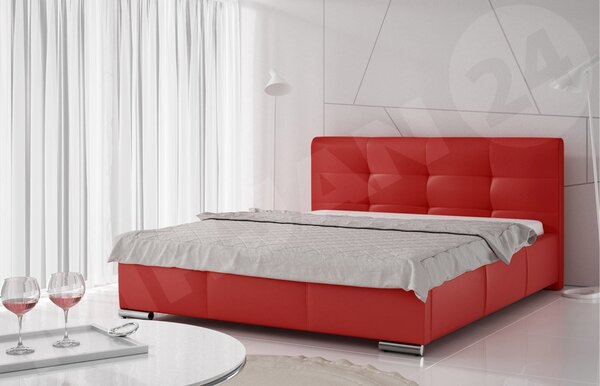 Mirjan24 Posteľ Landron, Rozmer postele: 140x200, Dostupné poťahy: ekokoža Soft 011 (čierna) 5902928367768