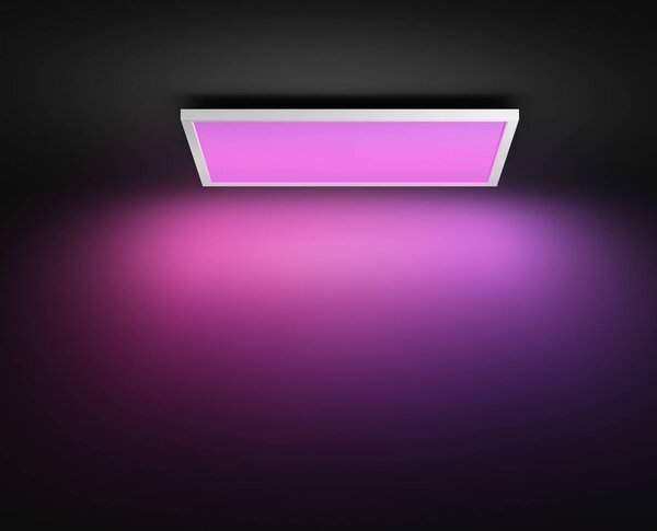 Philips Hue LED panel White & Color Ambiance Surimu, 60x60cm, Biela / opálová, Obývacia izba / jedáleň, Hliník, Moderný, Stropné svetlo