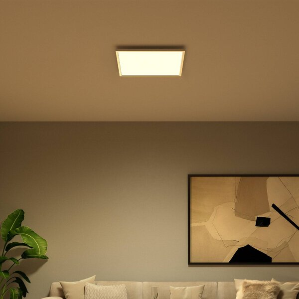Philips Hue LED panel White & Color Ambiance Surimu, 60x60cm, Biela / opálová, Obývacia izba / jedáleň, Hliník, Moderný, Stropné svetlo