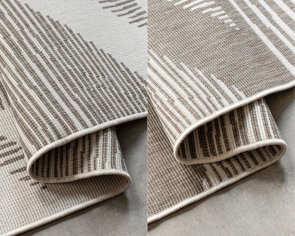 Krémovo-hnedý vonkajší koberec 80x150 cm Gemini – Elle Decoration