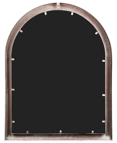 Nástenné zrkadlo béžový kovový rám v tvare okna 69 x 88 cm maľované tradičné