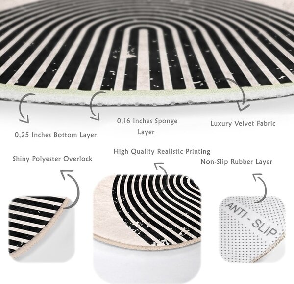 Oranžovo-krémový prateľný okrúhly koberec vhodný pre robotické vysávače ø 120 cm Comfort – Mila Home