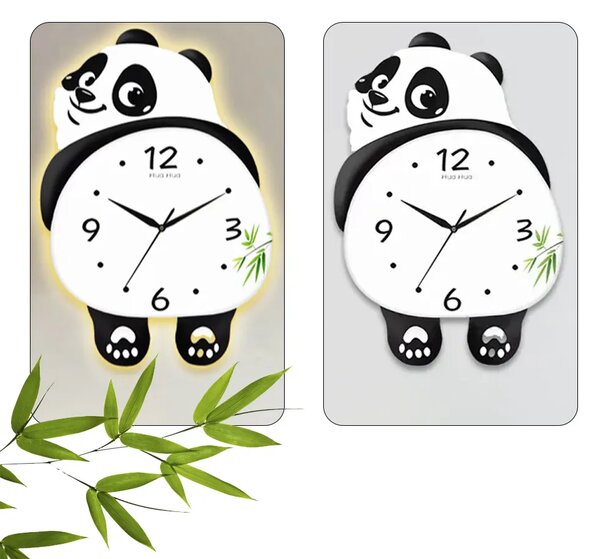 Pandatime™ Tanečná Panda Led Nástenné Hodiny