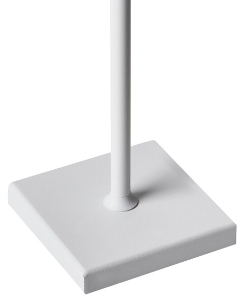 Stolná lampa biela hliníková s dotykovým vypínačom nabíjanie cez USB kábel bezdrôtová moderný štýl interiér exteriér