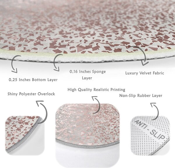 Prateľný okrúhly koberec v sivo-medenej farbe vhodný pre robotické vysávače ø 120 cm Comfort – Mila Home