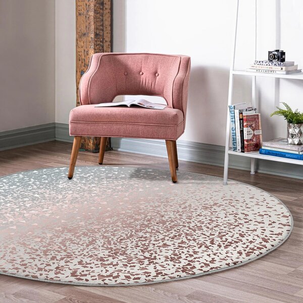 Prateľný okrúhly koberec v sivo-medenej farbe vhodný pre robotické vysávače ø 120 cm Comfort – Mila Home