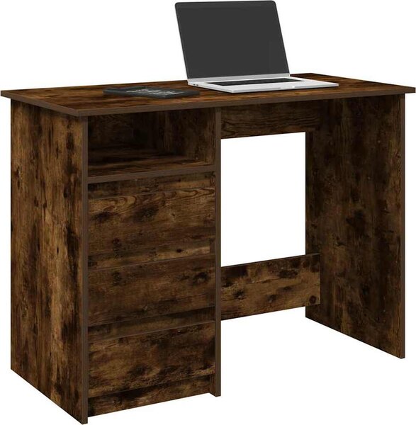Maison Exclusive - písací stôl z dymového dubu 102x50x75 cm drevený materiál