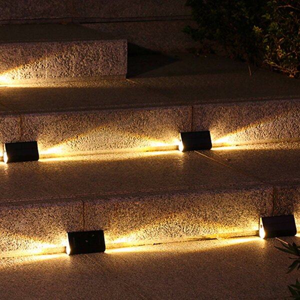 Lumisky Solárne nástenné svetlo s LED osvetlením Twily, čierna, šírka 15 cm, sada 4 ks, Čierna, Plast, Moderný