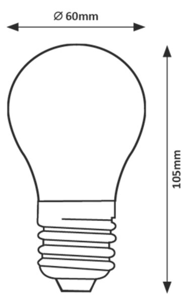 Rabalux LED Filament žiarovka A60 7W E27 806Lm 2700K DIM