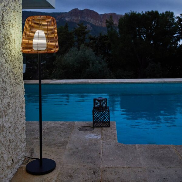 Lumisky Stojacia lampa Boheme hnedá/čierna, 150 cm, oceľ/plast, Čierna, kov, Stojaca lampa