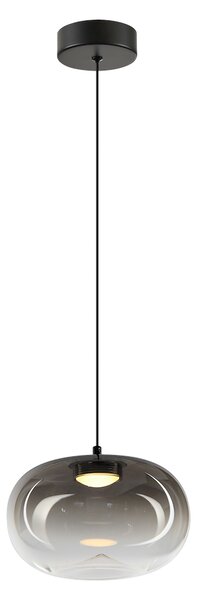 Závesné svietidlo Vaso, 1x grafitové sklenené tienidlo, (fi 18cm), b