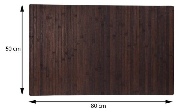 Predložka do kúpeľne Hannah, 50x80 cm, hnedá
