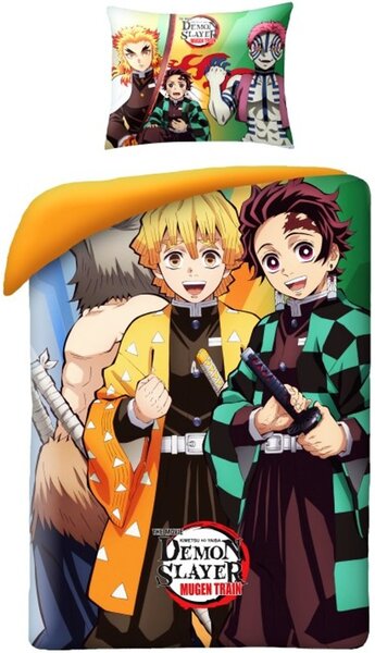 Bavlnené posteľné obliečky Demon Slayer - Mugen Train