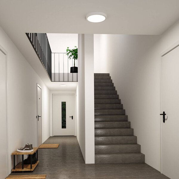 Paulmann Stropné LED svetlo Abia 2, Ø 30 cm, biele,, Biela / opálová, Obývacia izba / jedáleň, Plast, Moderný, Závesné svietidlo