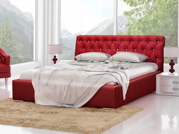 Mirjan24 Kontinentálna posteľ Enoa, Rozmer postele: 140x200, Dostupné poťahy: ekokoža Soft 011 (čierna) 5902928178821