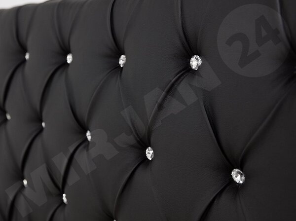 Mirjan24 Kontinentálna posteľ Enoa, Rozmer postele: 140x200, Dostupné poťahy: ekokoža Soft 011 (čierna) 5902928178821