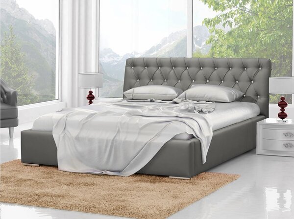 Mirjan24 Kontinentálna posteľ Enoa, Rozmer postele: 140x200, Dostupné poťahy: ekokoža Soft 011 (čierna) 5902928178821