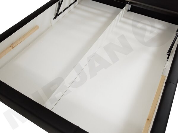 Mirjan24 Kontinentálna posteľ Enoa, Rozmer postele: 140x200, Dostupné poťahy: ekokoža Soft 011 (čierna) 5902928178821